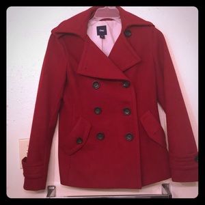 Gorgeous red pea coat